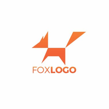 Fox Logosu Basit. Fox Soyut Tasarım. Tilki Sanatı