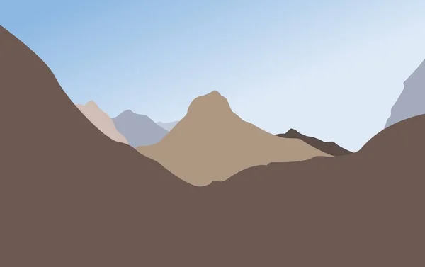 Beautiful Mountain Scenery Vector Illustration — Stockový vektor