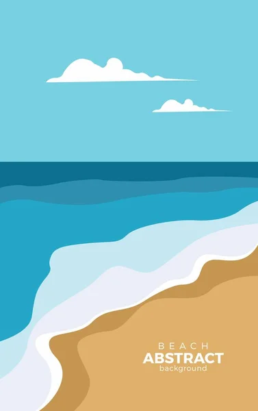 Iyi güneşli gün düz vektör illüstrasyon sahil güzel deniz kıyısı plaj Tropikal manzara