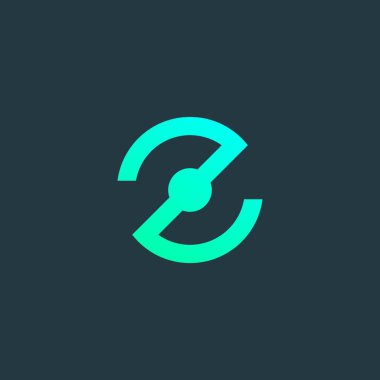 Yeşil Işık Renkli Z logosu Modern Tasarım