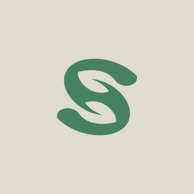 S Yaprak Logosu Tasarımı. Doğa Harfi S