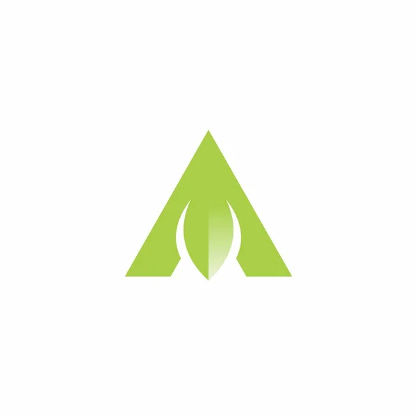 Letter Nature Logo Green Color — Stockový vektor