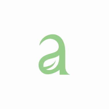 Initial Letter A Leaf Icon. A leaf logo design