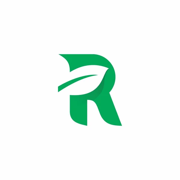 Leaf Logo Design Letter Icon — Stockový vektor