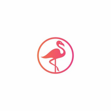Flamingo logo vektör çizimi