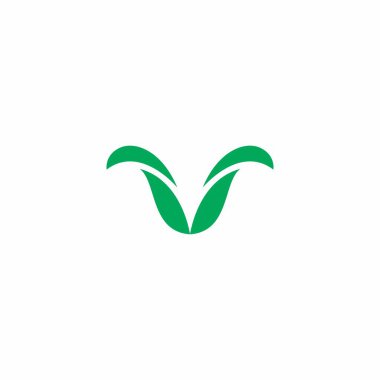 V Leaf logo. Letter V Design Nature