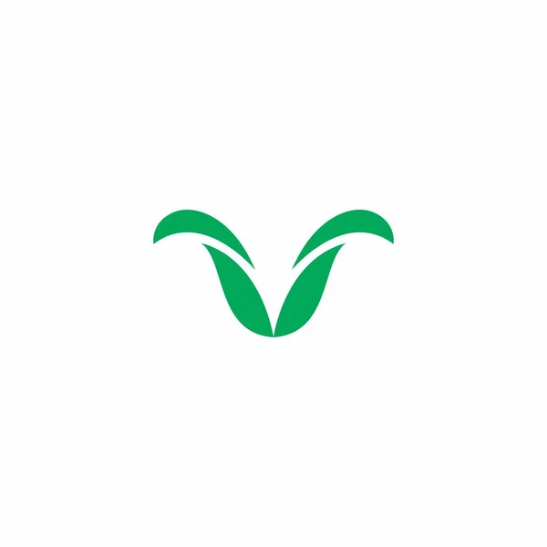 Leaf Logo Letter Design Nature — Stockový vektor