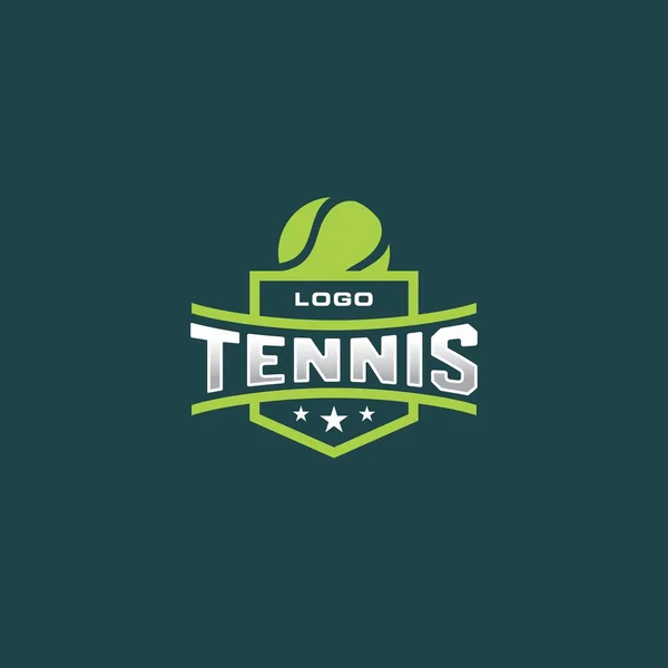 Λογότυπο Τένις Emblem Vintage Design Λογότυπο Του Τένις Κλαμπ — Διανυσματικό Αρχείο
