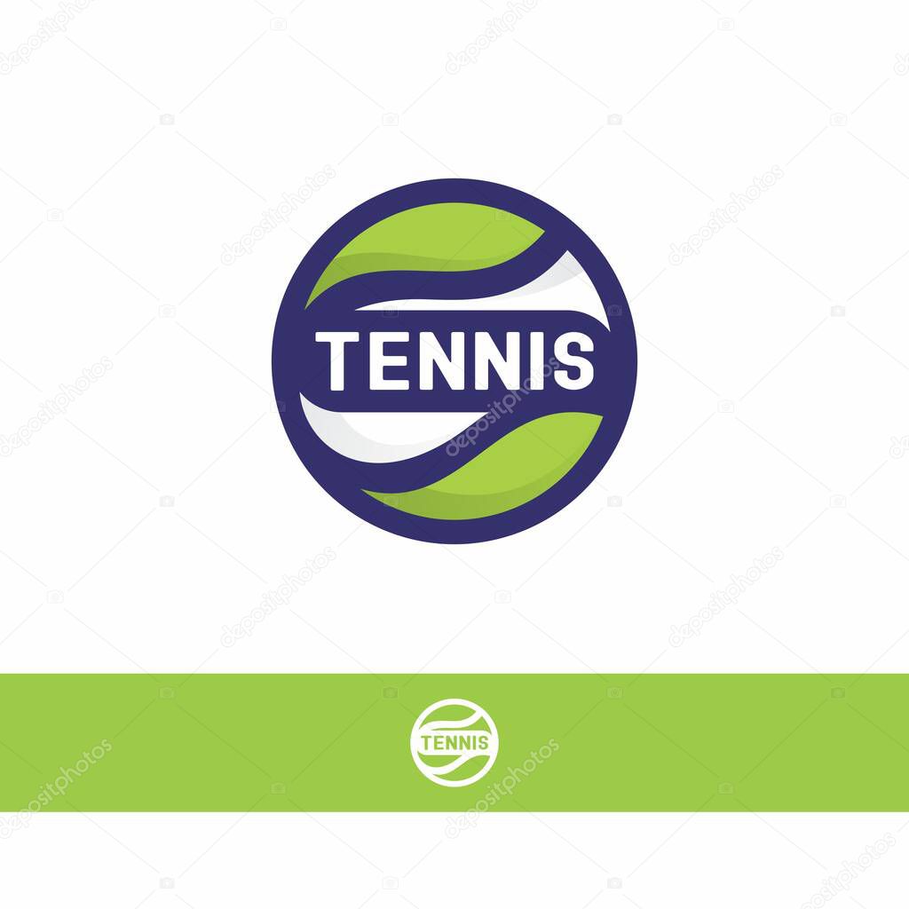 Tennis Ball Logo Design. Tennis Club Emblem Design Vector