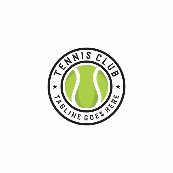 Σχεδιασμός Εικονίδιο Λογότυπο Τένις Πρότυπο Σήμα Αθλητισμού Εικονογράφηση Διανύσματος — Διανυσματικό Αρχείο