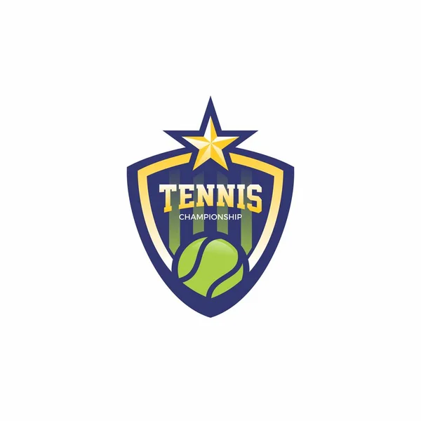 Λογότυπο Του Τένις Αμερικάνικο Λογότυπο Αθλητισμού Tennis Championship Logo Vector — Διανυσματικό Αρχείο
