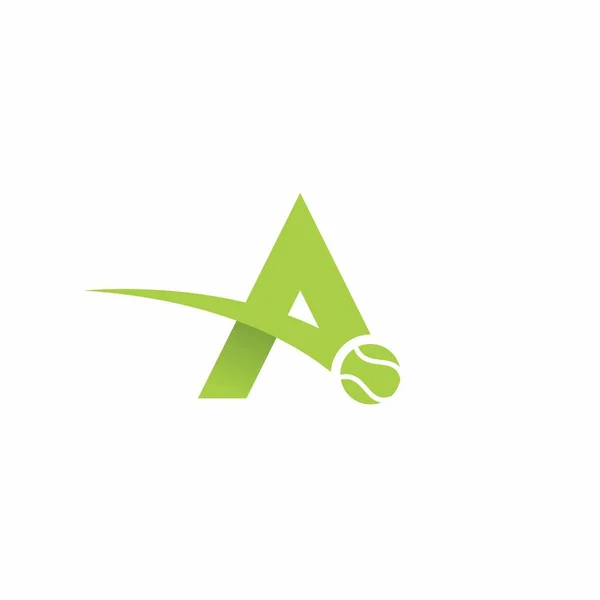 Letter Tennis Ball Logo Vector — ストックベクタ