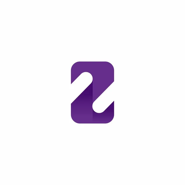 Buchstabe Logo Design Symbol Mit Lila Farbe — Stockvektor