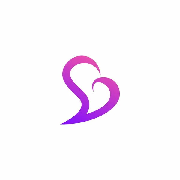 Love Logo Design Hart Oorspronkelijke Vector — Stockvector