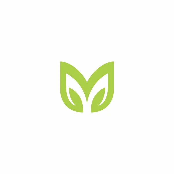 Hoja Naturaleza Logo Diseño Letra Símbolo — Vector de stock