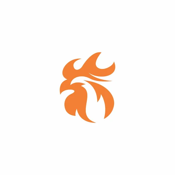 Horoz Kafası Logo Vektör Simgesi Çizimi Horoz Tavuk Siki Soyut — Stok Vektör