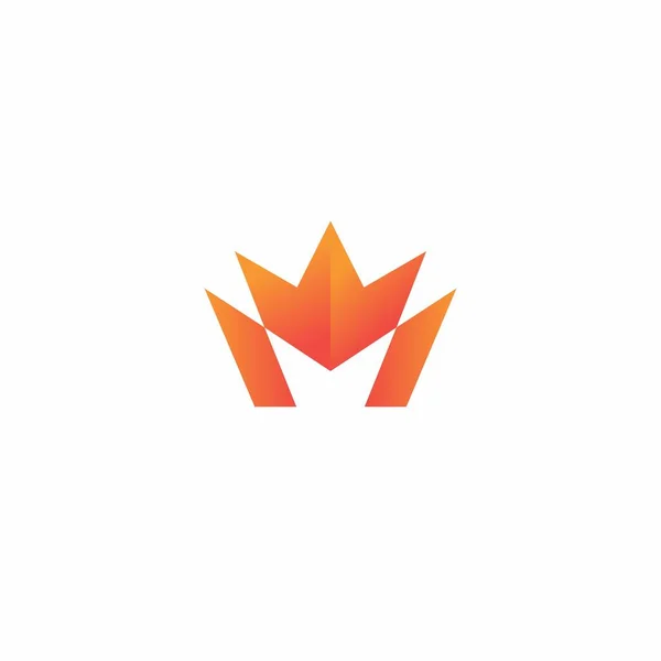 Crown Logo Tasarımı Harfi Simgesi — Stok Vektör
