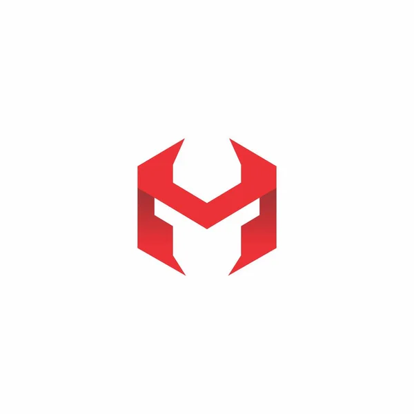 Mスパルタンロゴデザイン M初期ベクトルイラスト — ストックベクタ