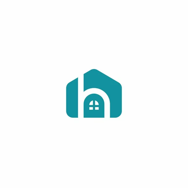 Hホームロゴデザイン House Logo Vector — ストックベクタ