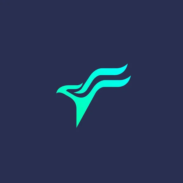 Falcon Logo Letter Eagle Letter Logo Falco — Vettoriale Stock