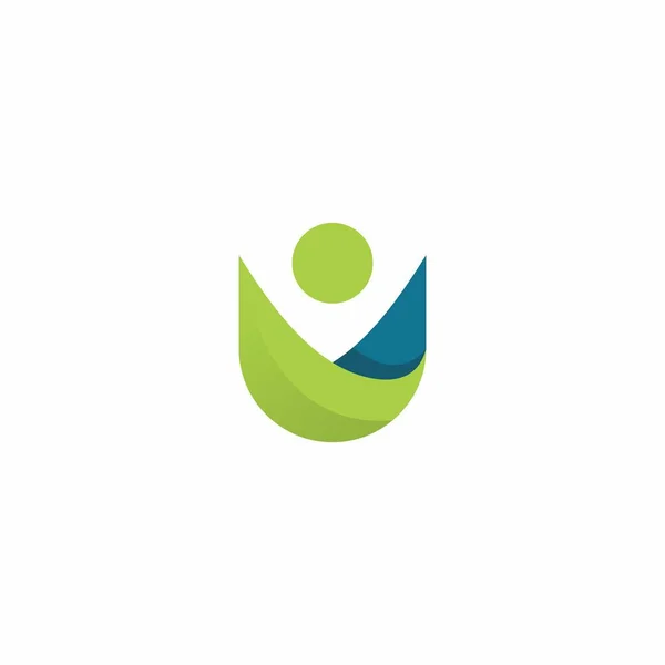 Letter People Logo Design Template Inspiratie Vector Illustratie — Stockvector