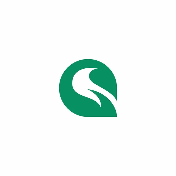 Folha Logo Design Logotipo Natureza — Vetor de Stock