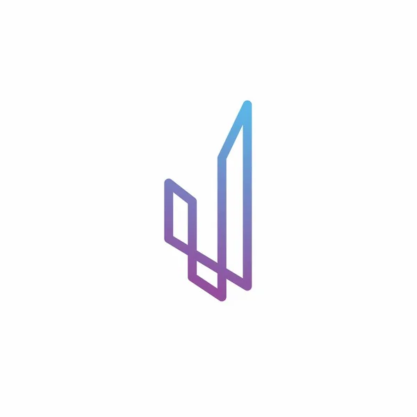 Letter Building Logo Design Logo Van Stad — Stockvector