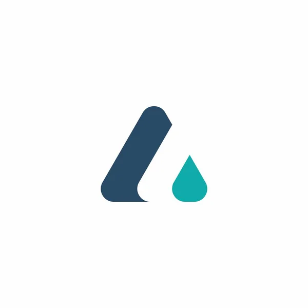 Letter Logo Design Initial Water Vector — Stock Vector