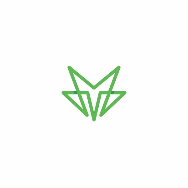 Letra Fox Logo Design Logotipo Inicial — Vector de stock