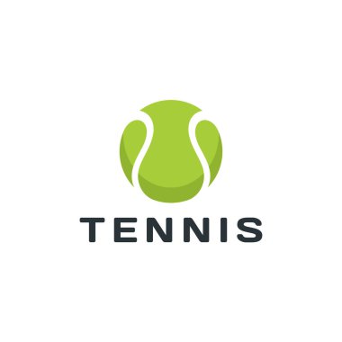 Tenis topu logosu. Top Simgesi Vektör İllüstrasyonu