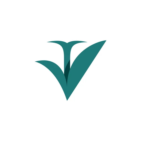 Logo Crecimiento Diseño Simple Limpio — Vector de stock