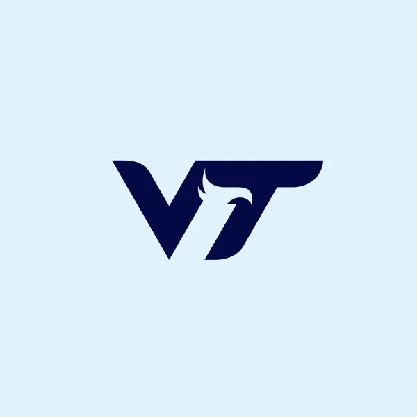 VtイーグルロゴコンビネーションレターV イーグル — ストックベクタ