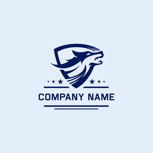 Logo Loup Logo Wolf Strong Pour Votre Logo Mode — Image vectorielle