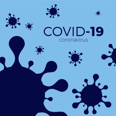 Covid 19 Arka plan vektör çizimi. corona virüsü