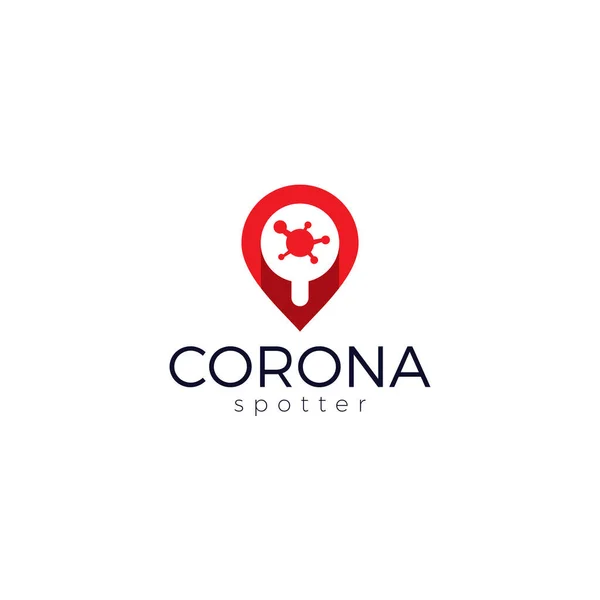 Corona Spotter Απλό Διάνυσμα Σχεδιασμού — Διανυσματικό Αρχείο
