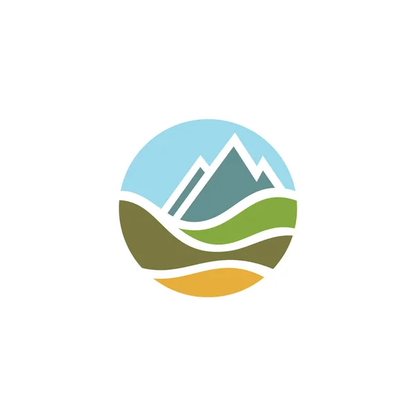 Гірський Абстрактний Логотип Відкритий Векторні Ілюстрації — стоковий вектор