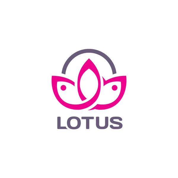 Σχεδιασμός Λογότυπου Lotus Εικονογράφηση Διανύσματος Λωτού Άνθος Λωτού — Διανυσματικό Αρχείο