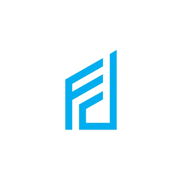 Building Logo Eenvoudig Geschikt Voor Onroerend Goed Logo — Stockvector