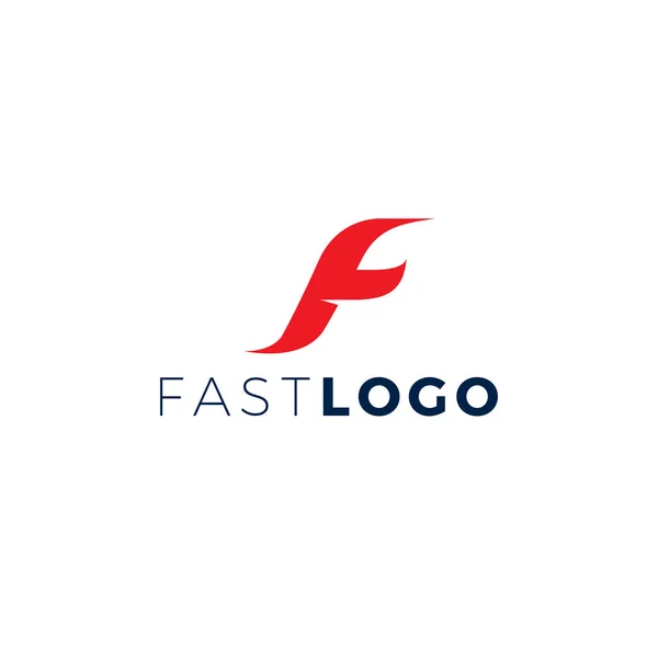 Schnelles Logo Einfaches Und Modernes Design Buchstabe Logo — Stockvektor