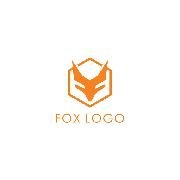 Fuchs Sechseck Logo Einfaches Und Sauberes Design Für Sie — Stockvektor