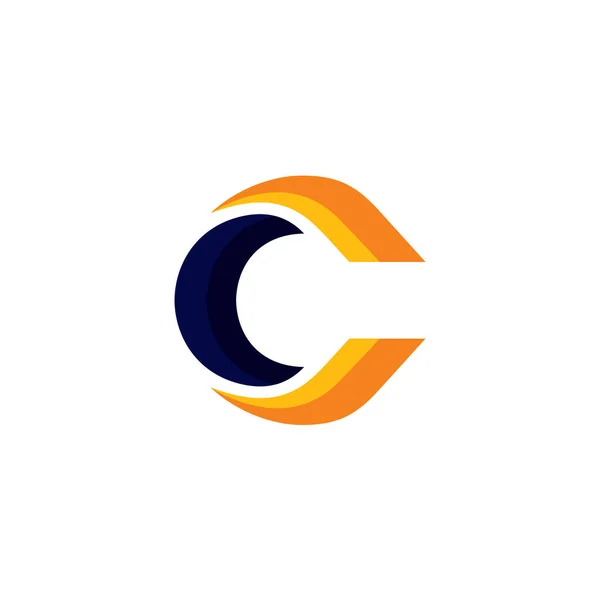 Logo Concept Lettera Design Semplice Icona — Vettoriale Stock
