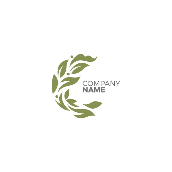 Symbole Logo Leaf Illustration Vectorielle Nature Foliaire Lettre Logo — Image vectorielle