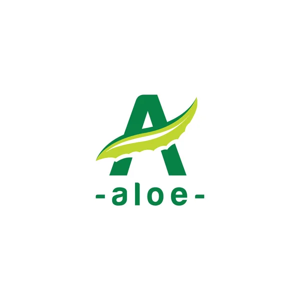 Σχεδιασμός Λογότυπου Aloevera Aloevera Γράμμα Λογότυπο Απλό — Διανυσματικό Αρχείο