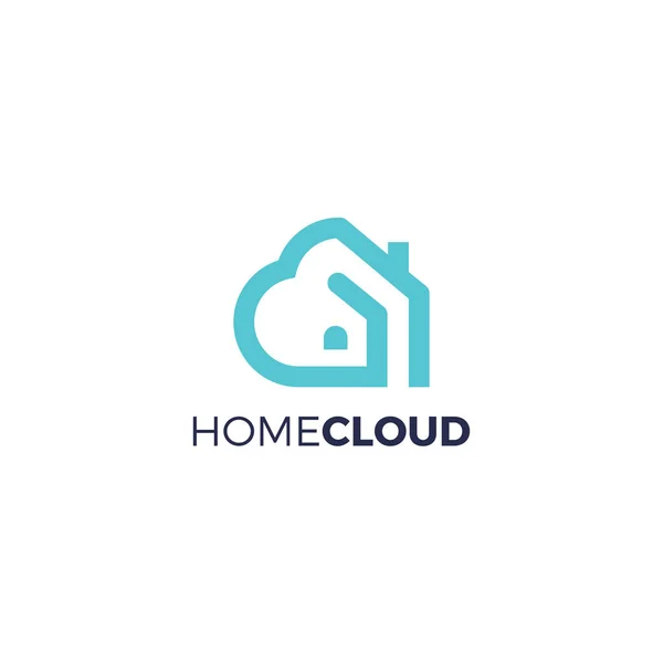 Home Cloud Logo Vector Simple Real Estate Logo — Stock Vector