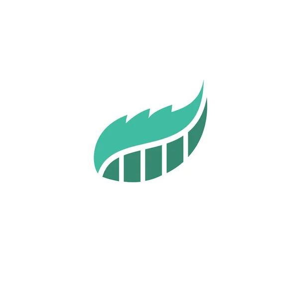 Символ Мятного Логотипа Векторный Дизайн Листьев Органический Вектор — стоковый вектор