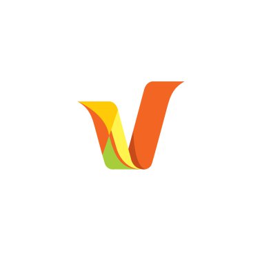 V Logosu Basit Tasarım. V harfi Modern Logo