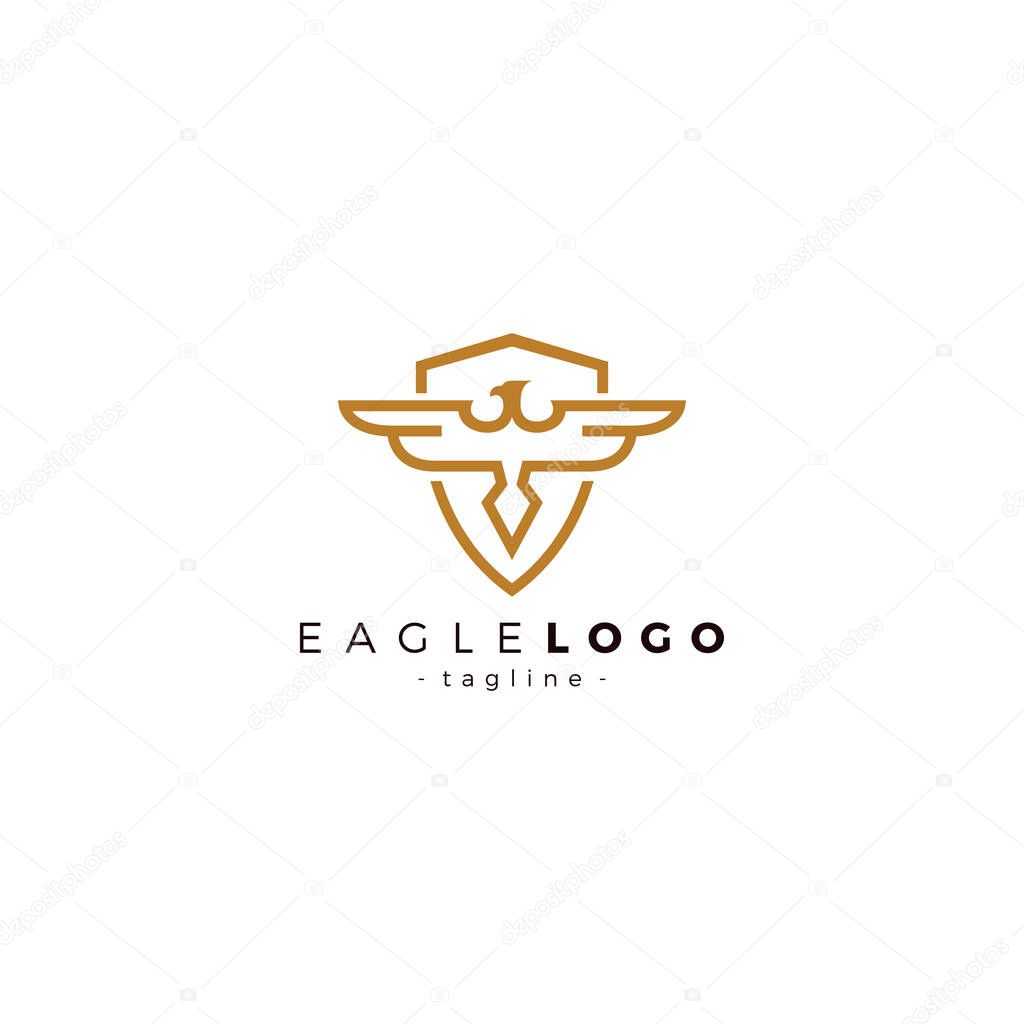 Eagle Logo Design. Bird vector Illustration. Phoenix Logo