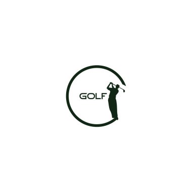 Golf Logosu Sembolleri. Golf Spor Logo Vektörü