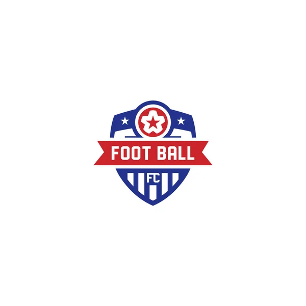 Design Logotipo Bola Logotipo Clube Futebol Emblema —  Vetores de Stock