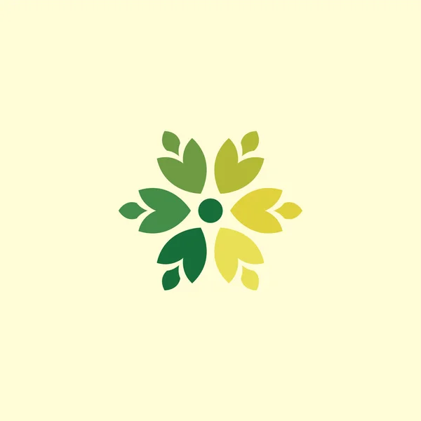 Flower Logo Konzept Community Logo Vektor — Stockvektor